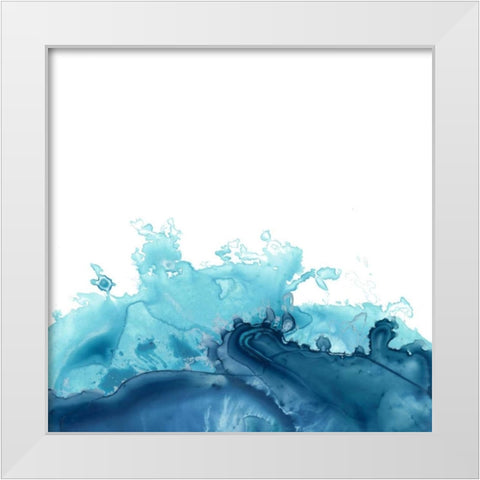 Splash Wave III White Modern Wood Framed Art Print by Vess, June Erica