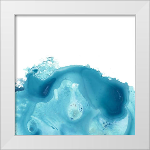 Splash Wave IV White Modern Wood Framed Art Print by Vess, June Erica