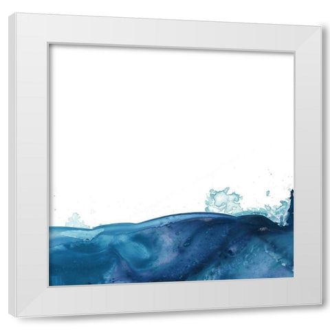Splash Wave V White Modern Wood Framed Art Print by Vess, June Erica