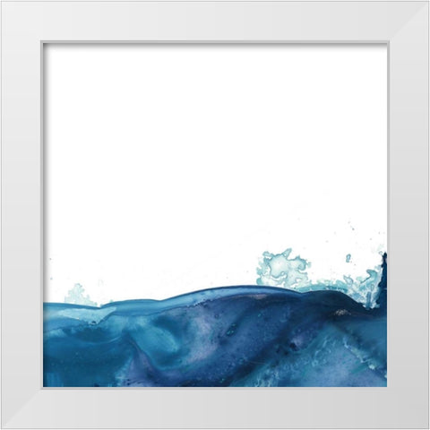Splash Wave V White Modern Wood Framed Art Print by Vess, June Erica