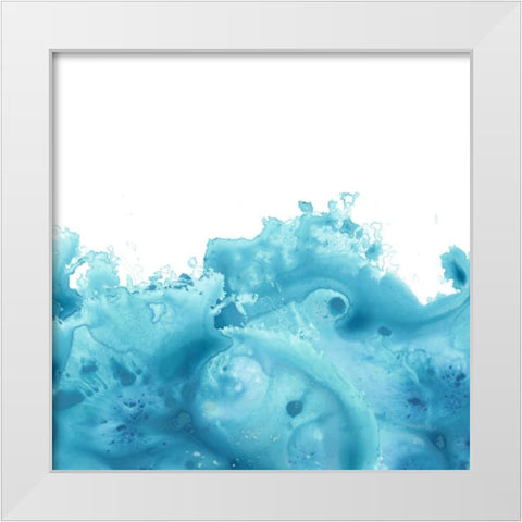 Splash Wave VI White Modern Wood Framed Art Print by Vess, June Erica