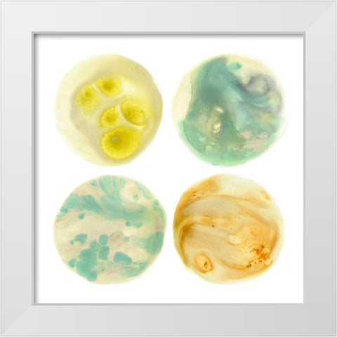 Planetary I White Modern Wood Framed Art Print by Vess, June Erica