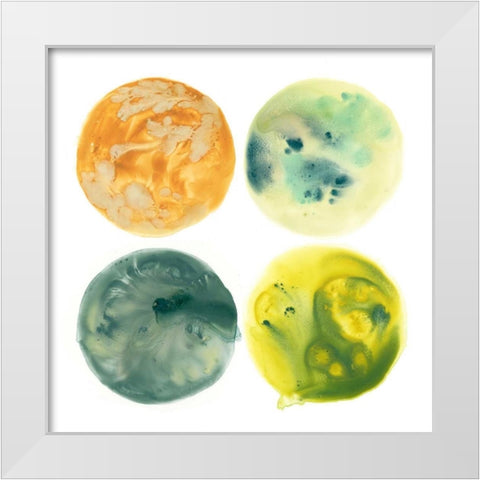 Planetary II White Modern Wood Framed Art Print by Vess, June Erica