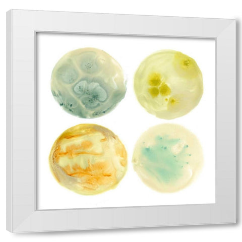Planetary III White Modern Wood Framed Art Print by Vess, June Erica
