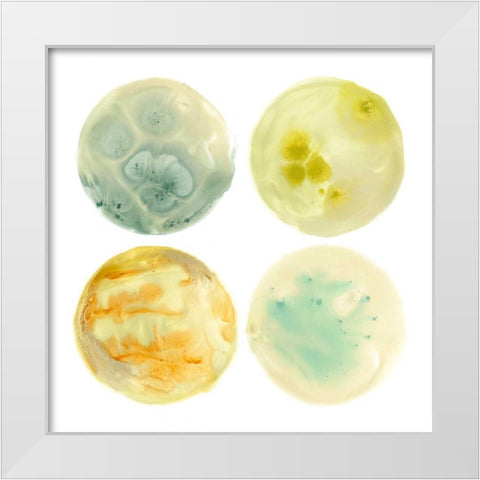 Planetary III White Modern Wood Framed Art Print by Vess, June Erica