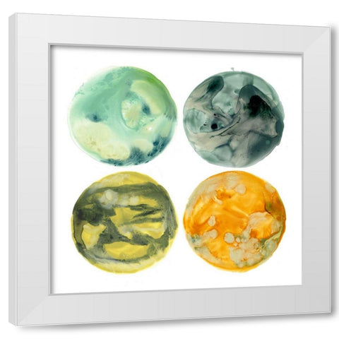 Planetary IV White Modern Wood Framed Art Print by Vess, June Erica