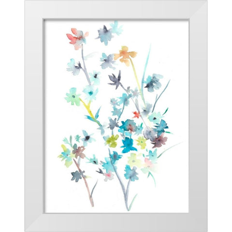 Spring Soiree I White Modern Wood Framed Art Print by Zarris, Chariklia