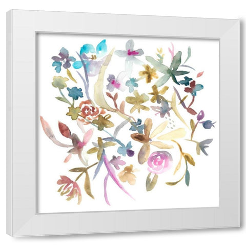 Concord Florals I White Modern Wood Framed Art Print by Zarris, Chariklia