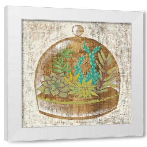 Glass Garden I White Modern Wood Framed Art Print by Zarris, Chariklia