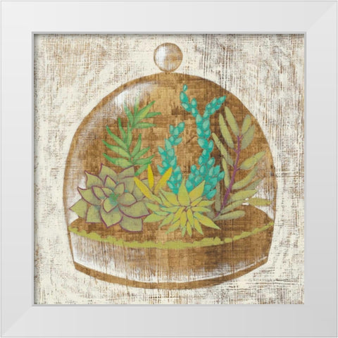 Glass Garden I White Modern Wood Framed Art Print by Zarris, Chariklia