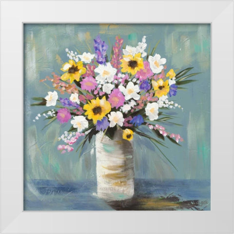 Mixed Pastel Bouquet I White Modern Wood Framed Art Print by Reynolds, Jade