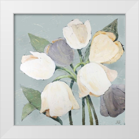 French Tulips I White Modern Wood Framed Art Print by Reynolds, Jade