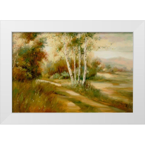 Eventide 9 White Modern Wood Framed Art Print by Dag, Inc.