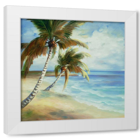 Tropical 5 White Modern Wood Framed Art Print by Dag, Inc.