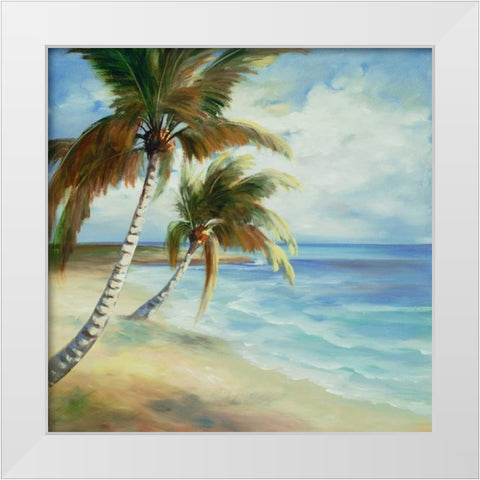Tropical 5 White Modern Wood Framed Art Print by Dag, Inc.