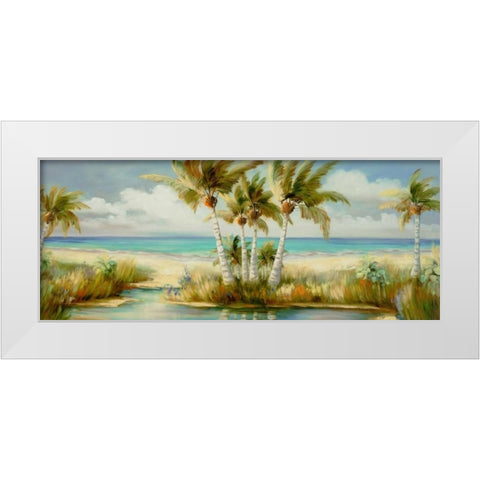 Tropical 12 White Modern Wood Framed Art Print by Dag, Inc.