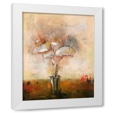 Vivo Floral 7 White Modern Wood Framed Art Print by Dag, Inc.