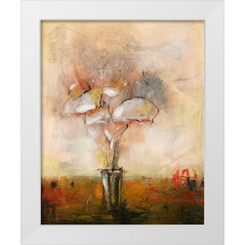 Vivo Floral 7 White Modern Wood Framed Art Print by Dag, Inc.