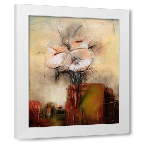 Vivo Floral 11 White Modern Wood Framed Art Print by Dag, Inc.