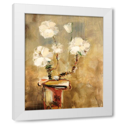 Vivo Floral 15 White Modern Wood Framed Art Print by Dag, Inc.