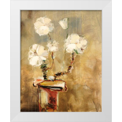 Vivo Floral 15 White Modern Wood Framed Art Print by Dag, Inc.
