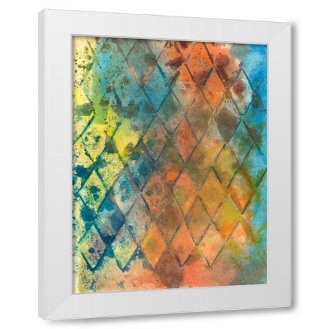 Spring Lattice I White Modern Wood Framed Art Print by Combs, Joyce
