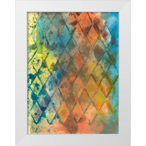 Spring Lattice I White Modern Wood Framed Art Print by Combs, Joyce