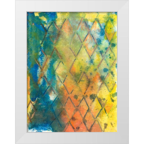 Spring Lattice II White Modern Wood Framed Art Print by Combs, Joyce