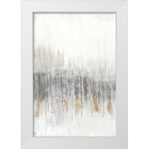 Neutral Wave I White Modern Wood Framed Art Print by Goldberger, Jennifer