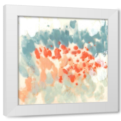 Blueberry and Coral Field II White Modern Wood Framed Art Print by Goldberger, Jennifer