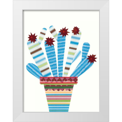 Cheerful Succulent I White Modern Wood Framed Art Print by Moore, Regina