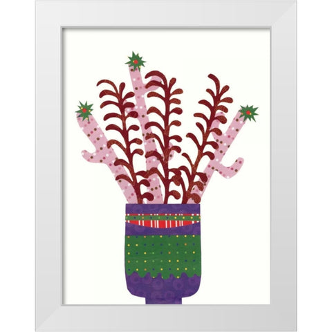 Cheerful Succulent II White Modern Wood Framed Art Print by Moore, Regina