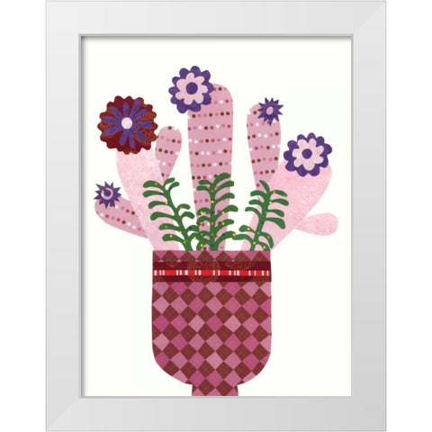 Cheerful Succulent III White Modern Wood Framed Art Print by Moore, Regina