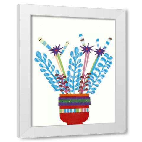 Cheerful Succulent IV White Modern Wood Framed Art Print by Moore, Regina