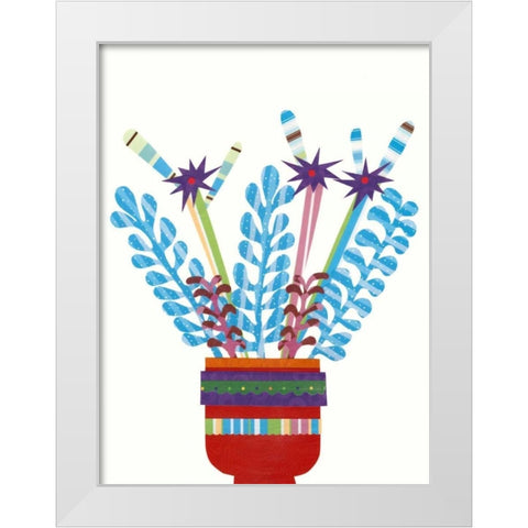 Cheerful Succulent IV White Modern Wood Framed Art Print by Moore, Regina