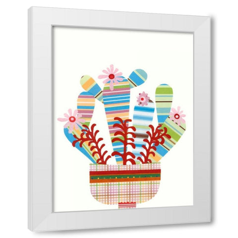 Cheerful Succulent VI White Modern Wood Framed Art Print by Moore, Regina