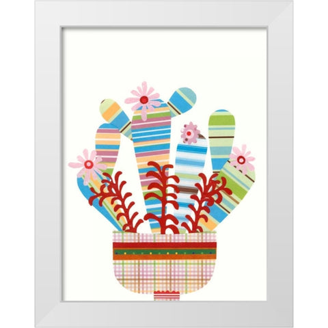 Cheerful Succulent VI White Modern Wood Framed Art Print by Moore, Regina