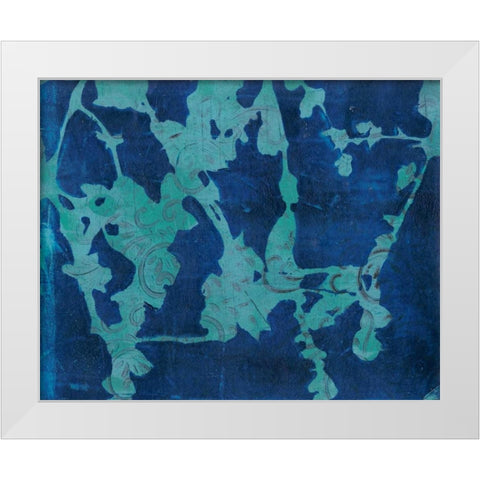 Brackish Flowers I White Modern Wood Framed Art Print by Moore, Regina