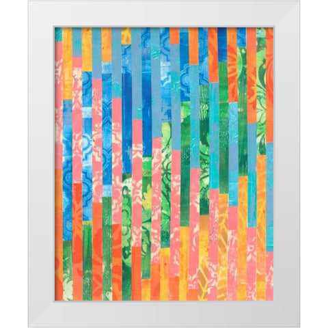 Quilted Monoprints VI White Modern Wood Framed Art Print by Moore, Regina