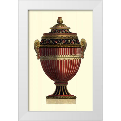 Empire Urn I White Modern Wood Framed Art Print by Vision Studio