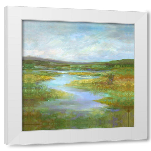 Marsh Sanctuary White Modern Wood Framed Art Print by Finch, Sheila