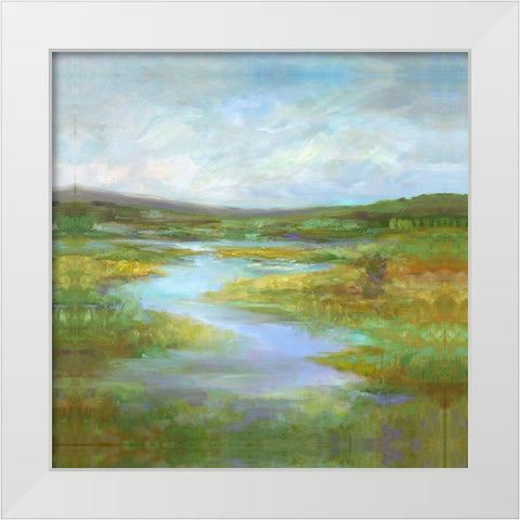 Marsh Sanctuary White Modern Wood Framed Art Print by Finch, Sheila