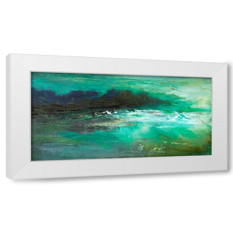 Dusk on the Coast  White Modern Wood Framed Art Print by Finch, Sheila