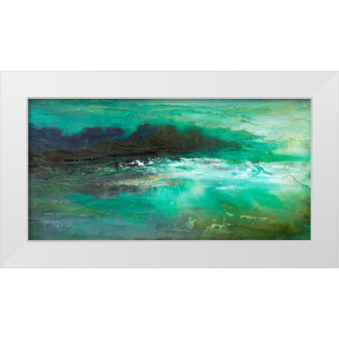 Dusk on the Coast  White Modern Wood Framed Art Print by Finch, Sheila