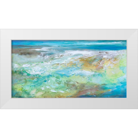Tide Pool  White Modern Wood Framed Art Print by Finch, Sheila