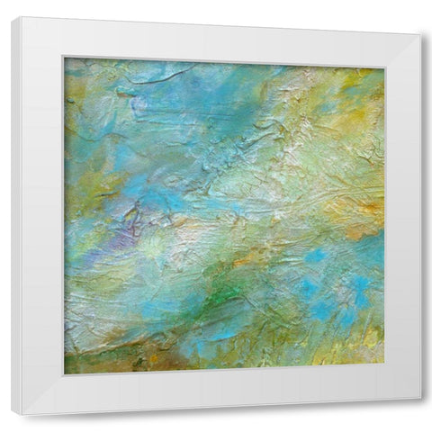 Tropical Currents I White Modern Wood Framed Art Print by Finch, Sheila
