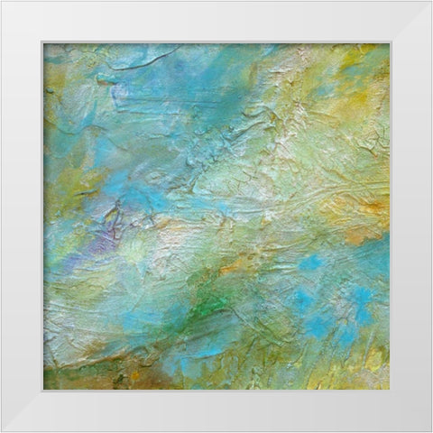 Tropical Currents I White Modern Wood Framed Art Print by Finch, Sheila