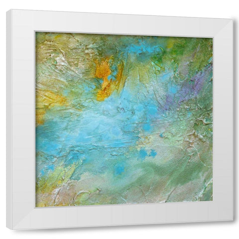 Tropical Currents II White Modern Wood Framed Art Print by Finch, Sheila