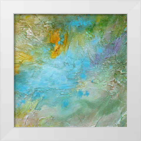 Tropical Currents II White Modern Wood Framed Art Print by Finch, Sheila