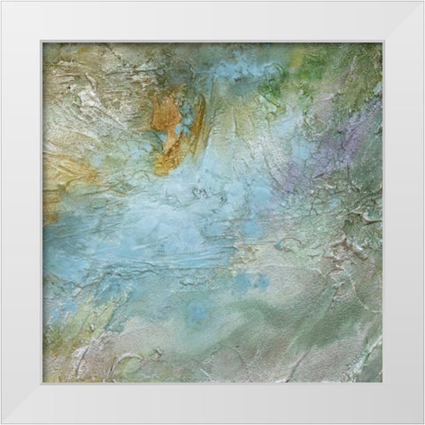 Pastel Currents II White Modern Wood Framed Art Print by Finch, Sheila